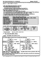 Đề cương ôn tập học kì I - Hoá học 9 - Năm học 2016 - 2017